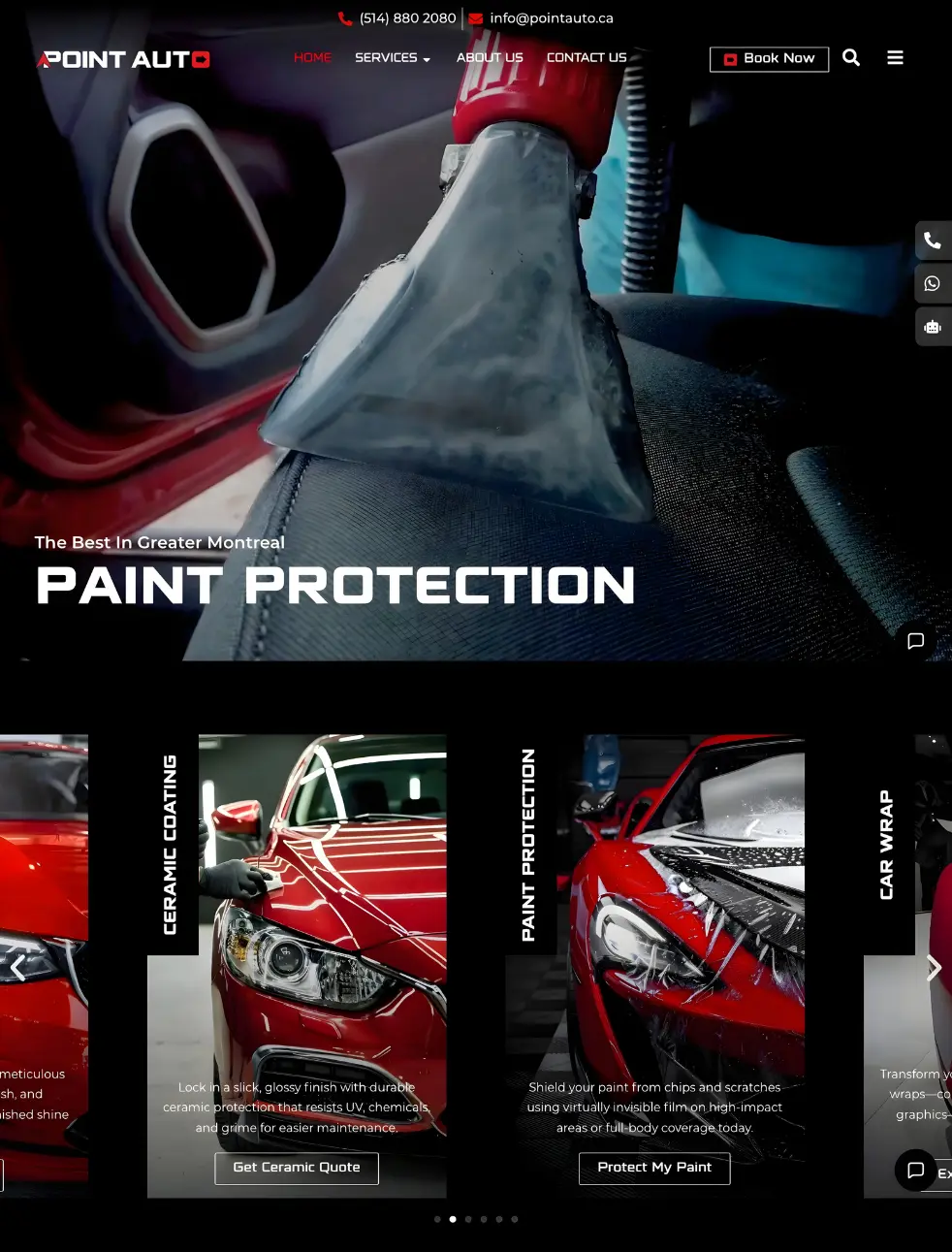 Point Auto Montreal Website Design & Development